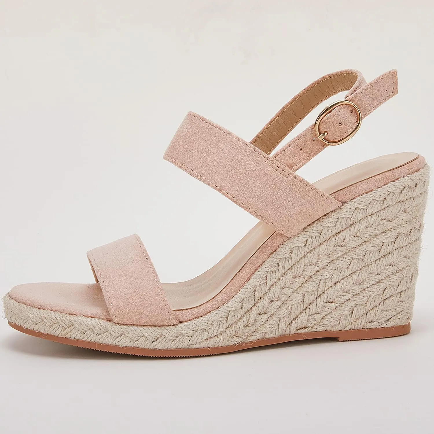 VETASTE Womens Espadrille Wedge Sandals Heels Open Toe Platform High Heeled Ankle Strap Buckle Dress Wedges Shoes