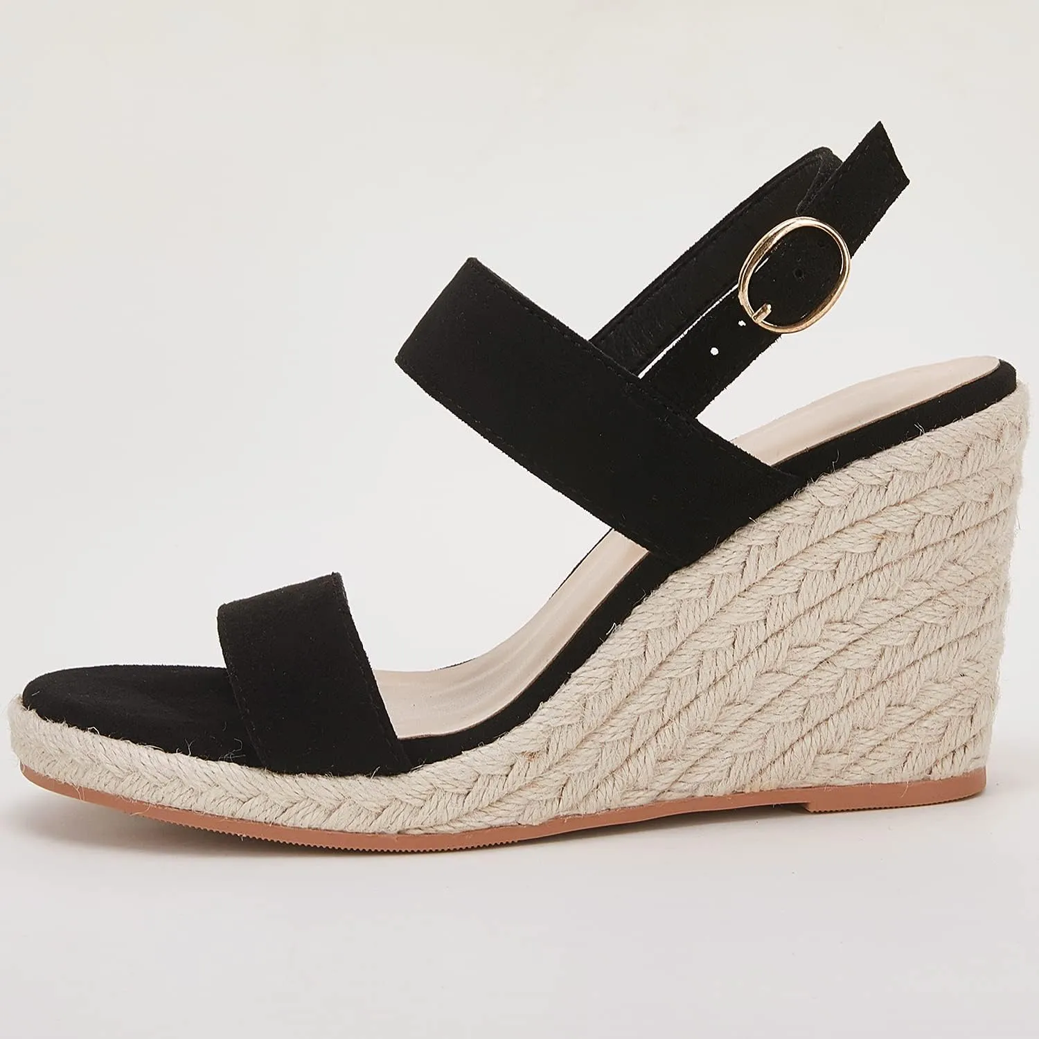 VETASTE Womens Espadrille Wedge Sandals Heels Open Toe Platform High Heeled Ankle Strap Buckle Dress Wedges Shoes