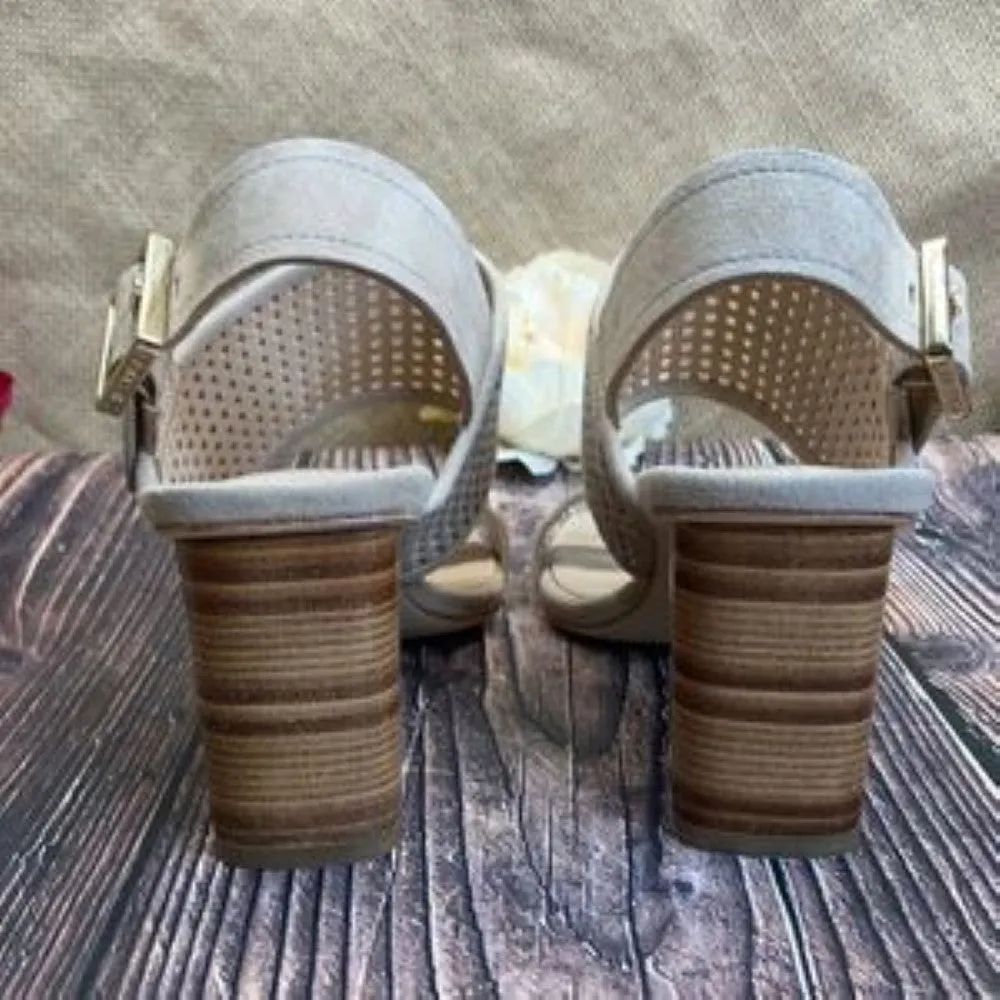 Via Spiga Macchiato (Tan) Suede Harriet 2 Sandals 6M