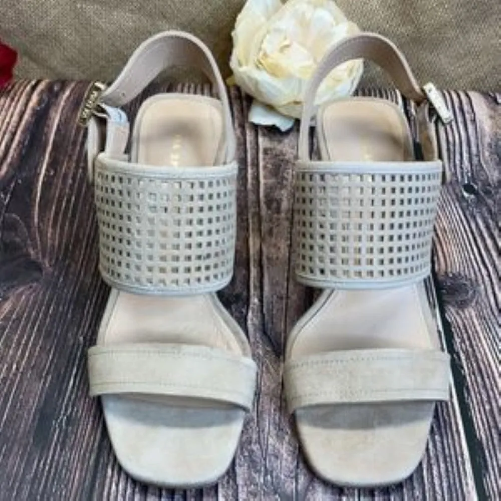 Via Spiga Macchiato (Tan) Suede Harriet 2 Sandals 6M