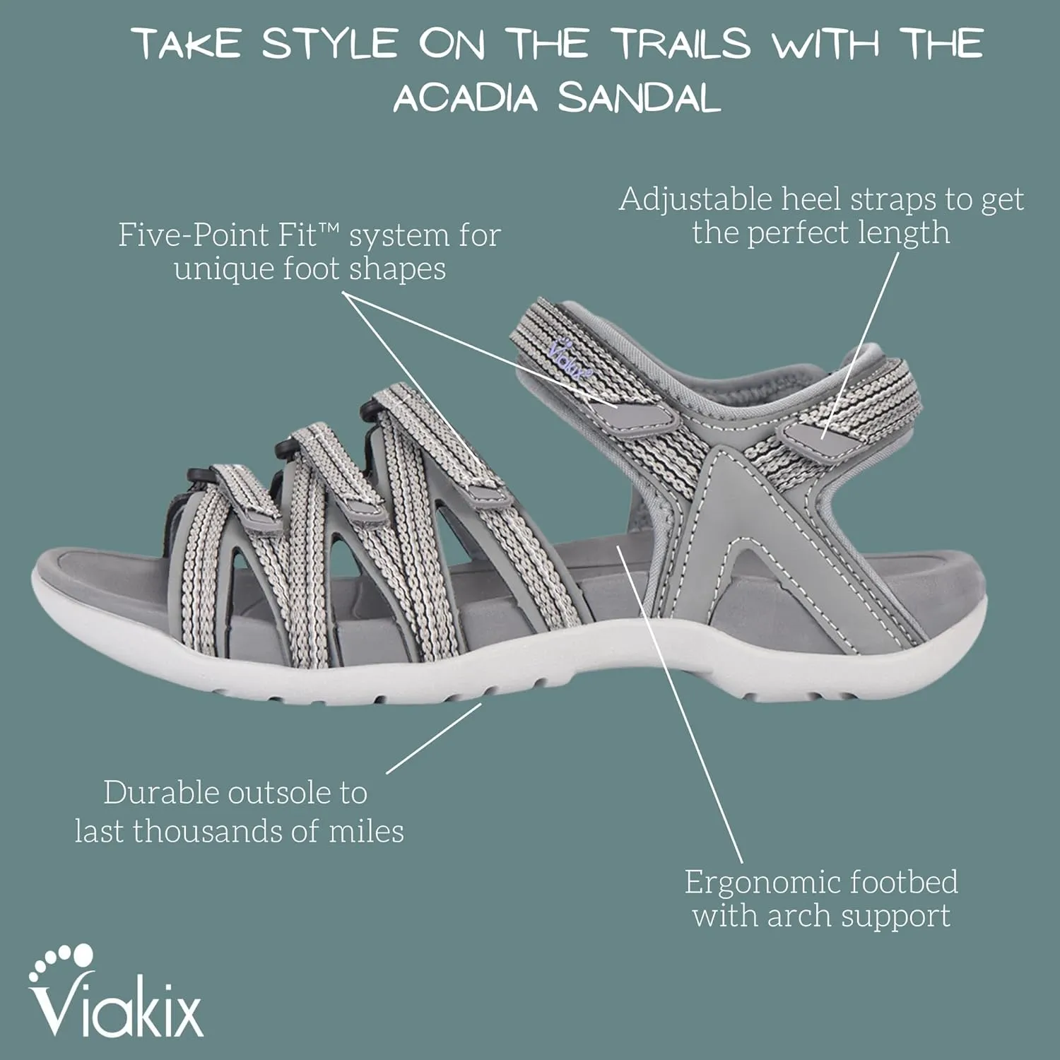 Viakix Acadia Hiking Sandal – Comfortable, Stylish Women's Sandals