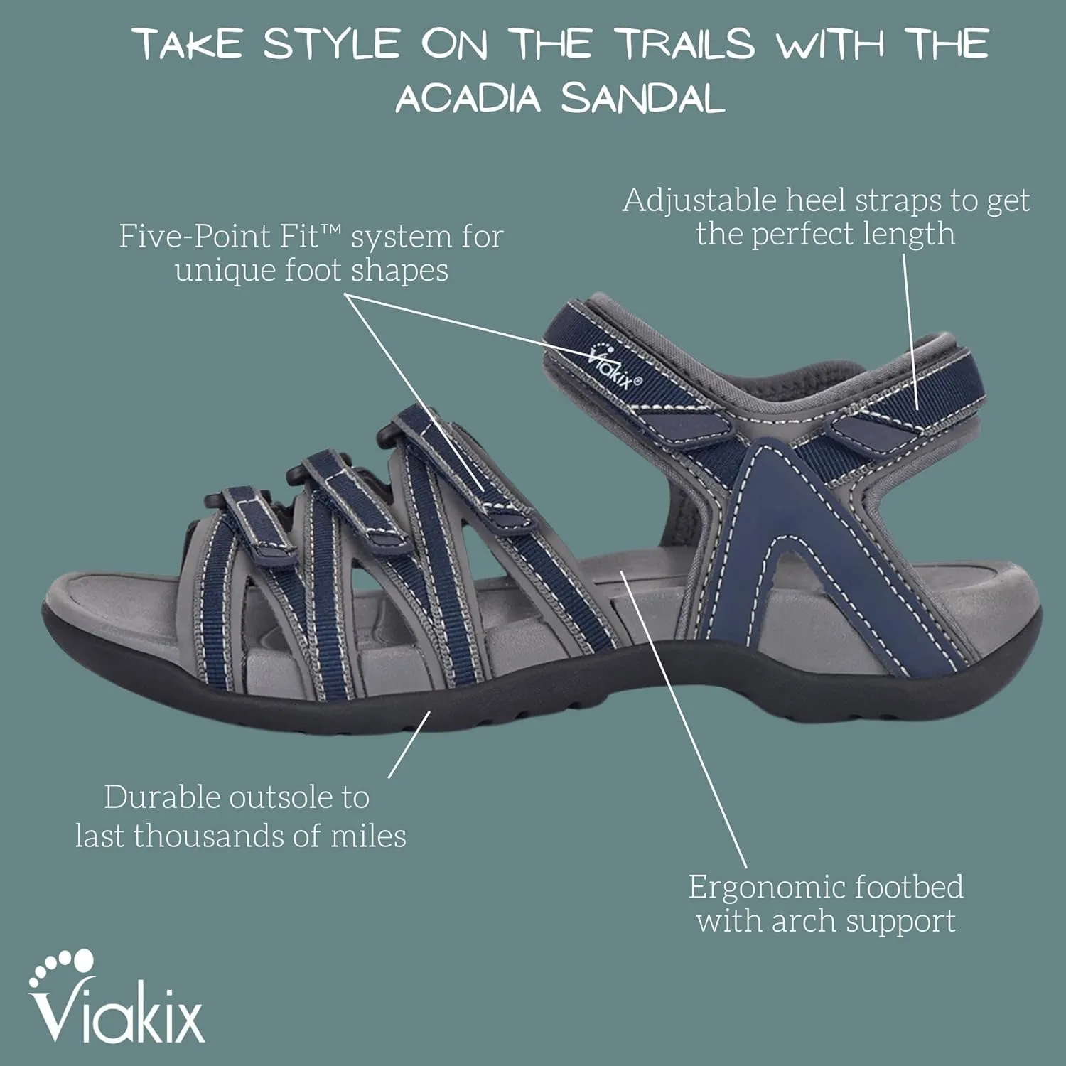 Viakix Acadia Hiking Sandal – Comfortable, Stylish Women's Sandals