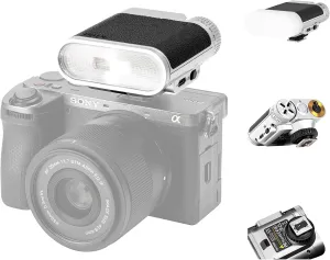 VILTROX Retro Flash for Camera, Mini Camera Flash GN12 with 7 Levels, 1100mAh Battery 23W/s Full Power,0.25-3.5s Recycle, S1/S2 Optical Control for Sony Fujifilm Canon Nikon Olympus (Z1)