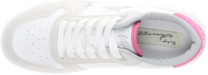Vintage Havana Womens Fresh Lace Up Sneakers Shoes Casual - Pink, White