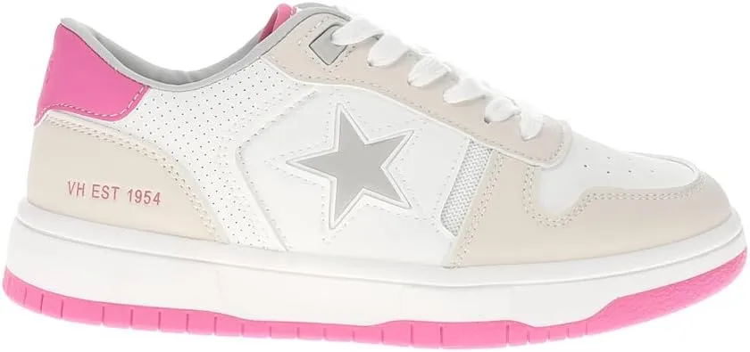Vintage Havana Womens Fresh Lace Up Sneakers Shoes Casual - Pink, White