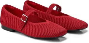 VIVAIA Margot Mary Jane Women Flat Shoes Comfortable for Work with Arch Support Slip on Square-Toe Washable Shoes