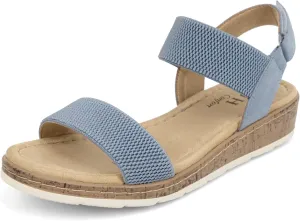 VJH confort Women’s Flat Sandals Open Toe Elastic Ankle Strap Slip on Comfy Low Wedge Sandals
