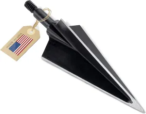 VPA 1 1/8" 3 Blade 175 Grain 3-Blade Broadhead, Screw-in, 1045 Carbon Tool Steel 50-52 Rockwell, 3 Pack, Made in The USA