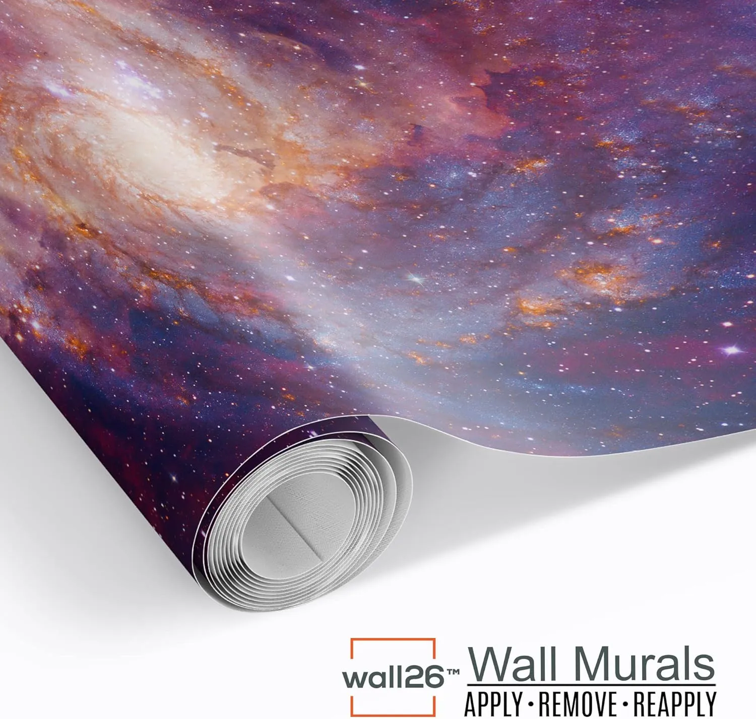 wall26 - Abstract Scientific Background - Glowing Planet Earth in Space, Solar Eclipse, Nebula and Stars - Removable Wall Mural | Self-Adhesive Large Wallpaper - 66x96 inches