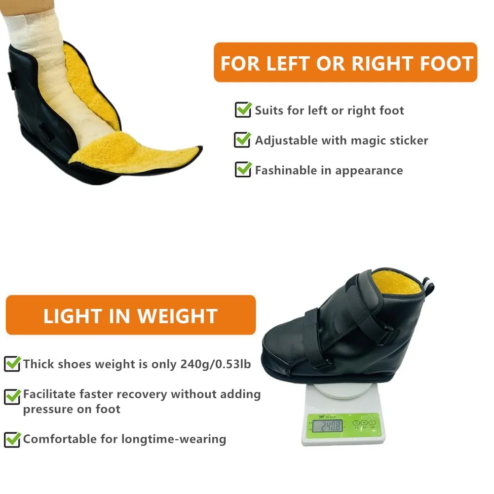 WEEOATAR Medical Boot,Post-op Shoe,Adjustable Walking Shoe with Magic Sticks, Orthopedic Boot Recovery Shoe for Post-surgery,Broken Foot or Toe,Stress Fractures,Bunions,or Hammer(Thin,Black1,S)