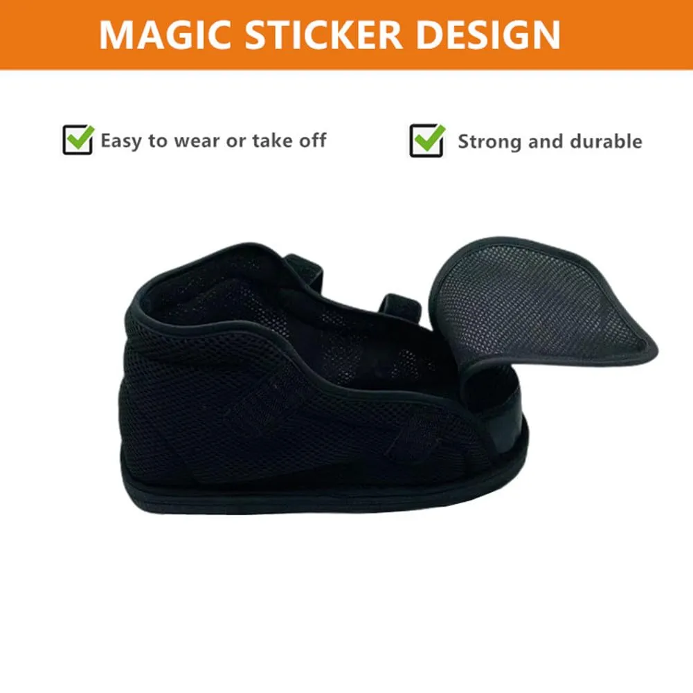 WEEOATAR Medical Boot,Post-op Shoe,Adjustable Walking Shoe with Magic Sticks, Orthopedic Boot Recovery Shoe for Post-surgery,Broken Foot or Toe,Stress Fractures,Bunions,or Hammer(Thin,Black1,S)