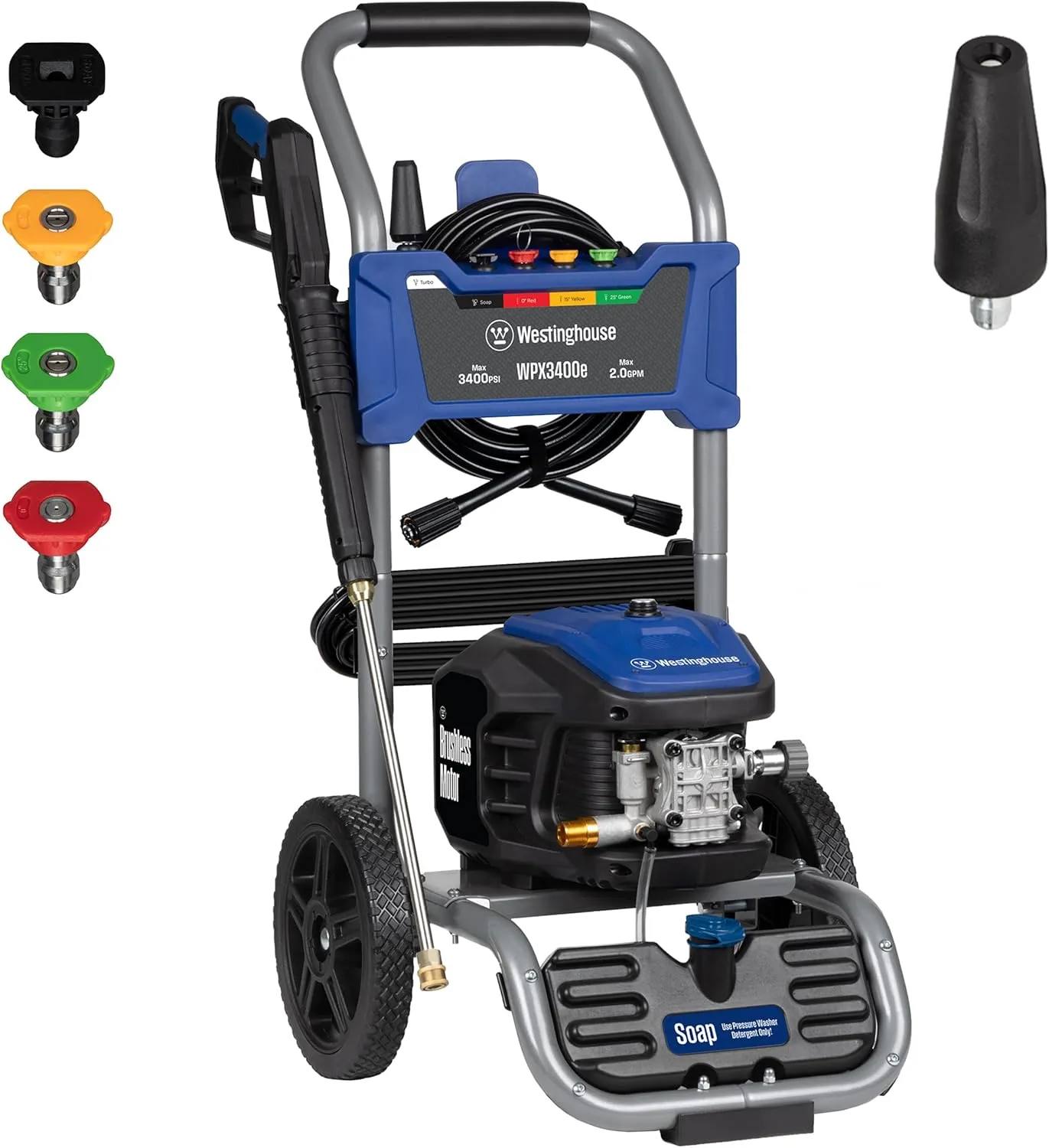 Westinghouse Electric Pressure Washer Bundle with 3400 PSI 2 GPM Washer and 15" Surface Cleaner Attachment