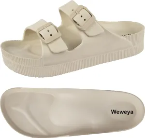 Weweya Arch Support Womens Sandals - Platform Recovery Sandals for Women - Adjustable Buckle Sandals