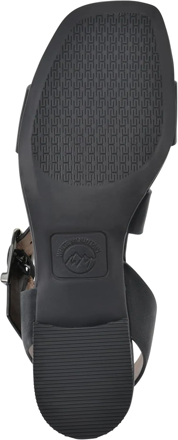 WHITE MOUNTAIN Women's Albatas Low Block Heel Sandal