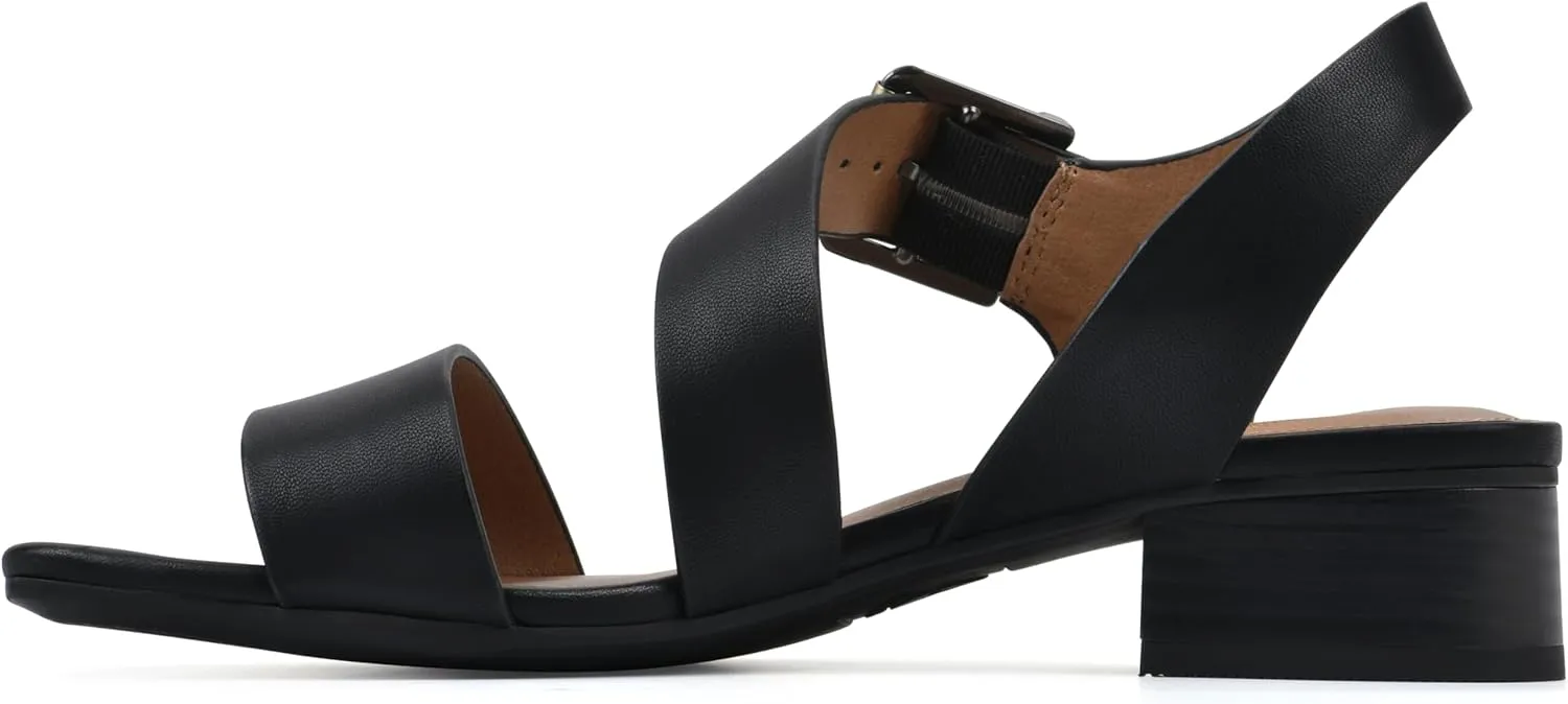 WHITE MOUNTAIN Women's Albatas Low Block Heel Sandal