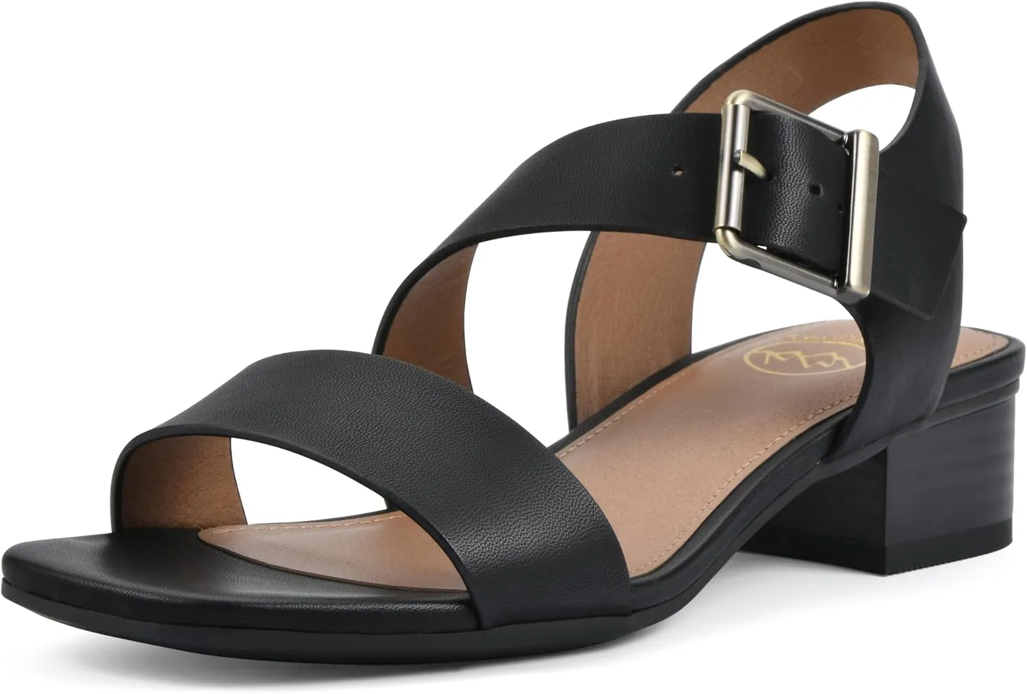 WHITE MOUNTAIN Women's Albatas Low Block Heel Sandal