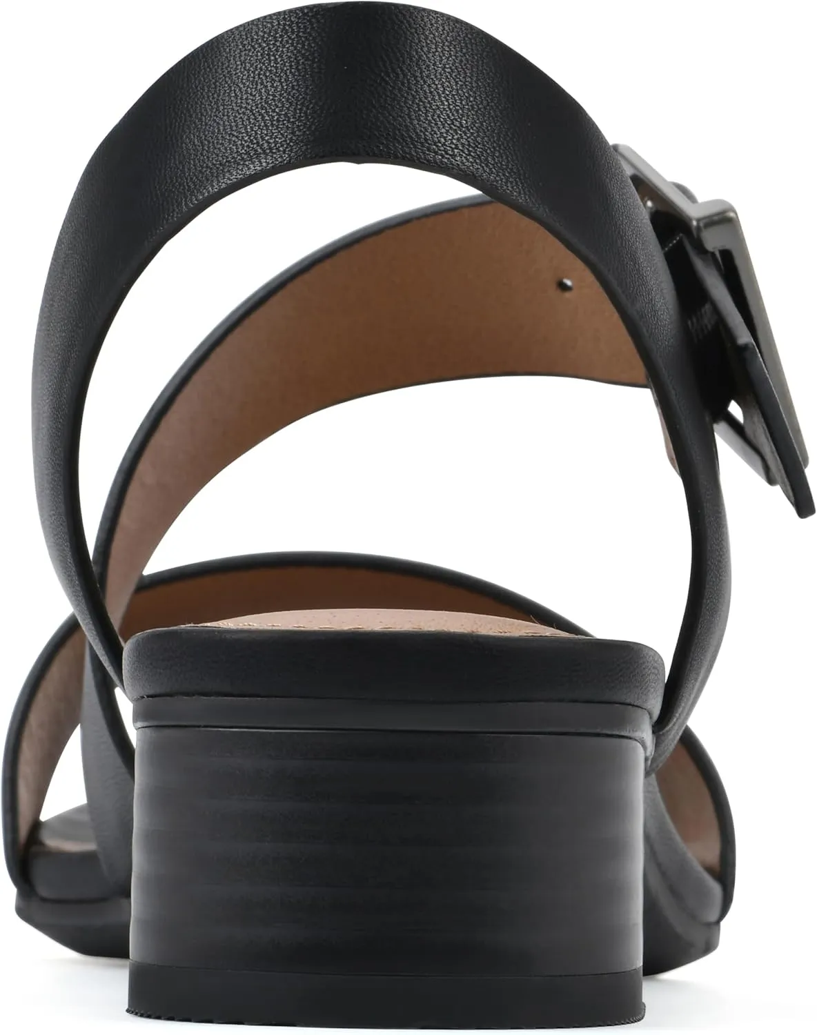 WHITE MOUNTAIN Women's Albatas Low Block Heel Sandal