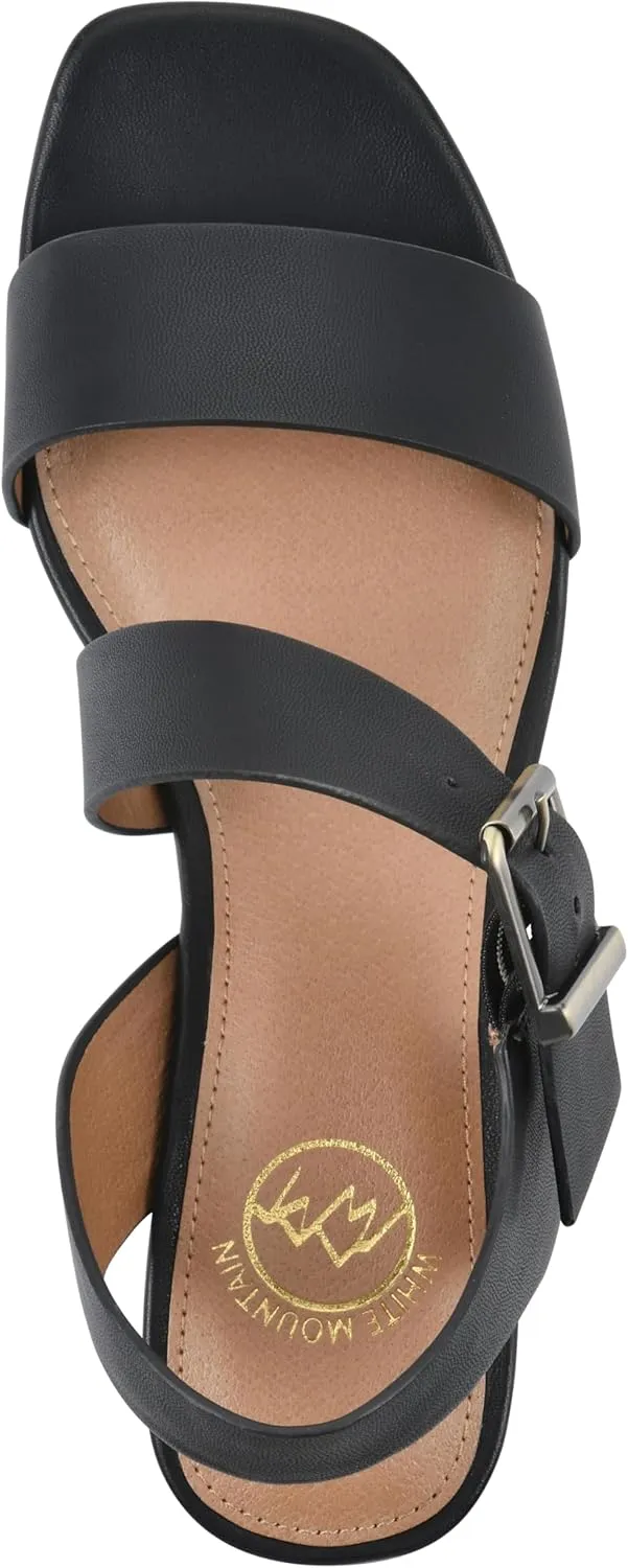 WHITE MOUNTAIN Women's Albatas Low Block Heel Sandal