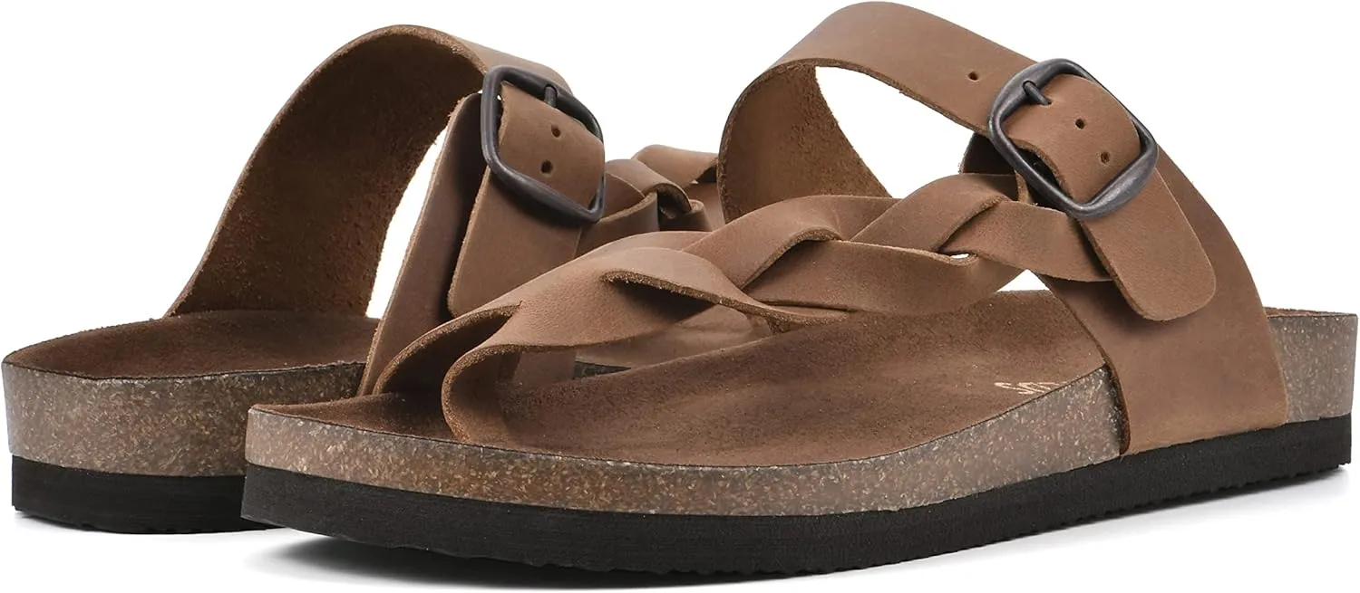 WHITE MOUNTAIN Women's Crawford Signature Comfort Molded Footbed Braided Sandal