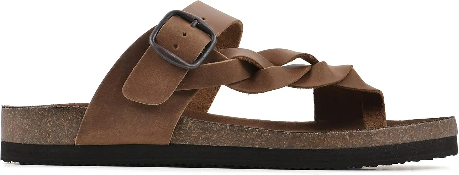 WHITE MOUNTAIN Women's Crawford Signature Comfort Molded Footbed Braided Sandal