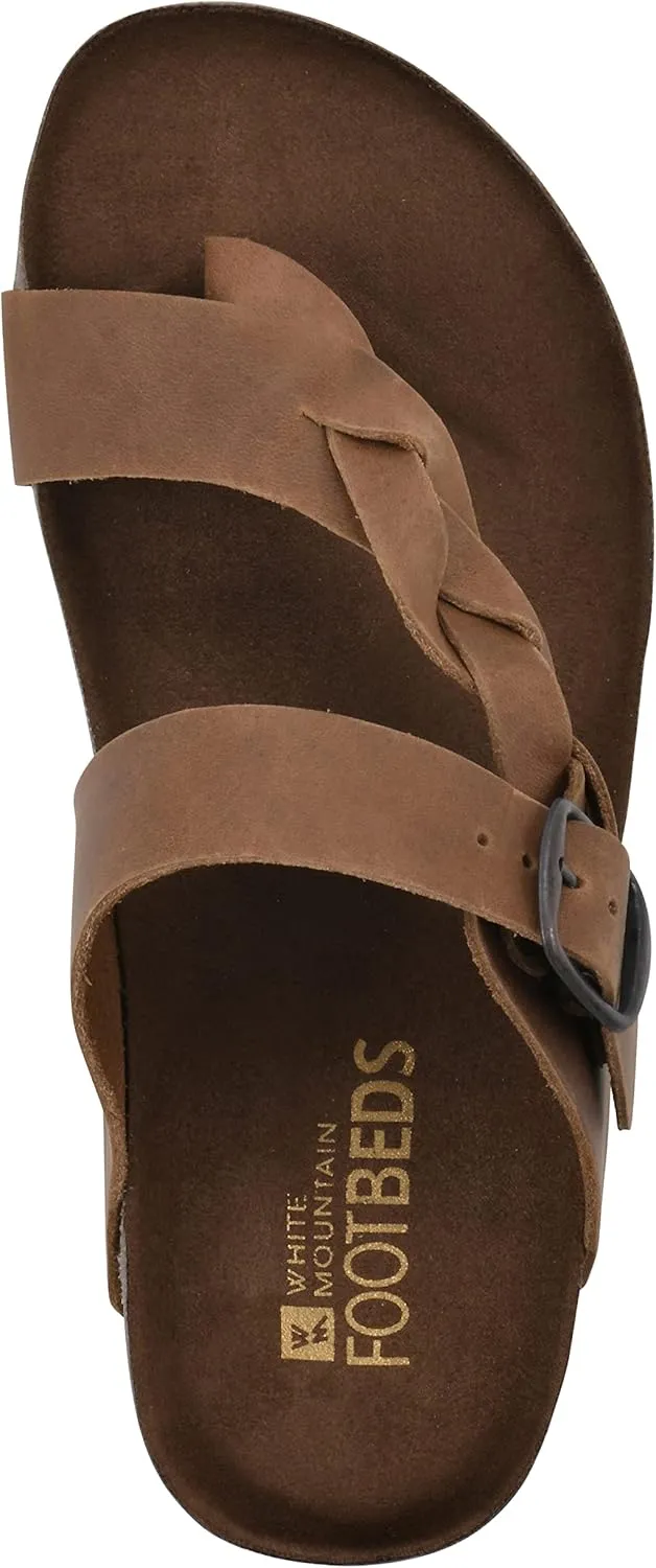 WHITE MOUNTAIN Women's Crawford Signature Comfort Molded Footbed Braided Sandal