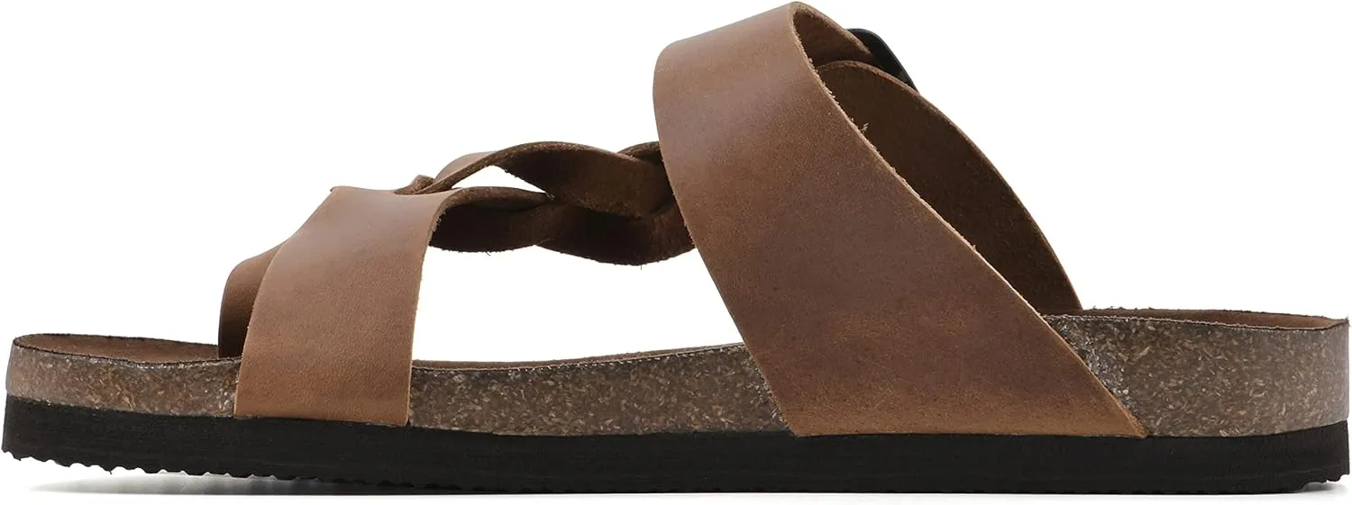 WHITE MOUNTAIN Women's Crawford Signature Comfort Molded Footbed Braided Sandal