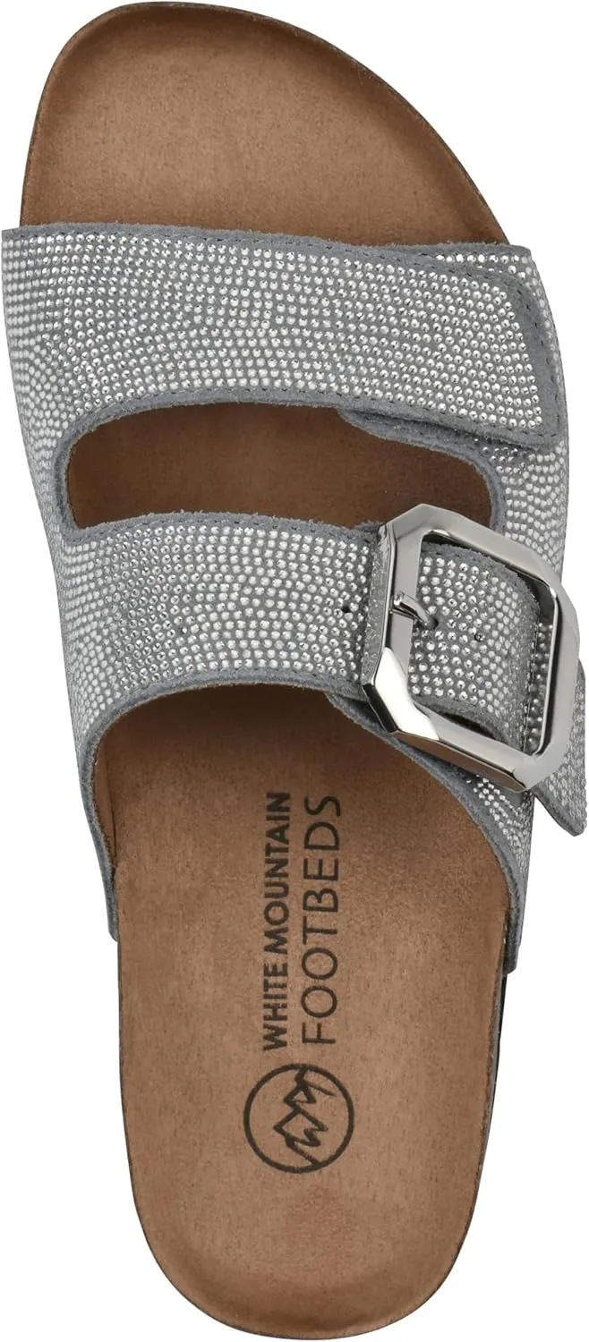 WHITE MOUNTAIN Women's Granitas Double-Strap Signature Comfort-Molded Footbed Sandal