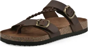 WHITE MOUNTAIN Women's Hammy Braided Signature Comfort-Molded Footbed Sandal