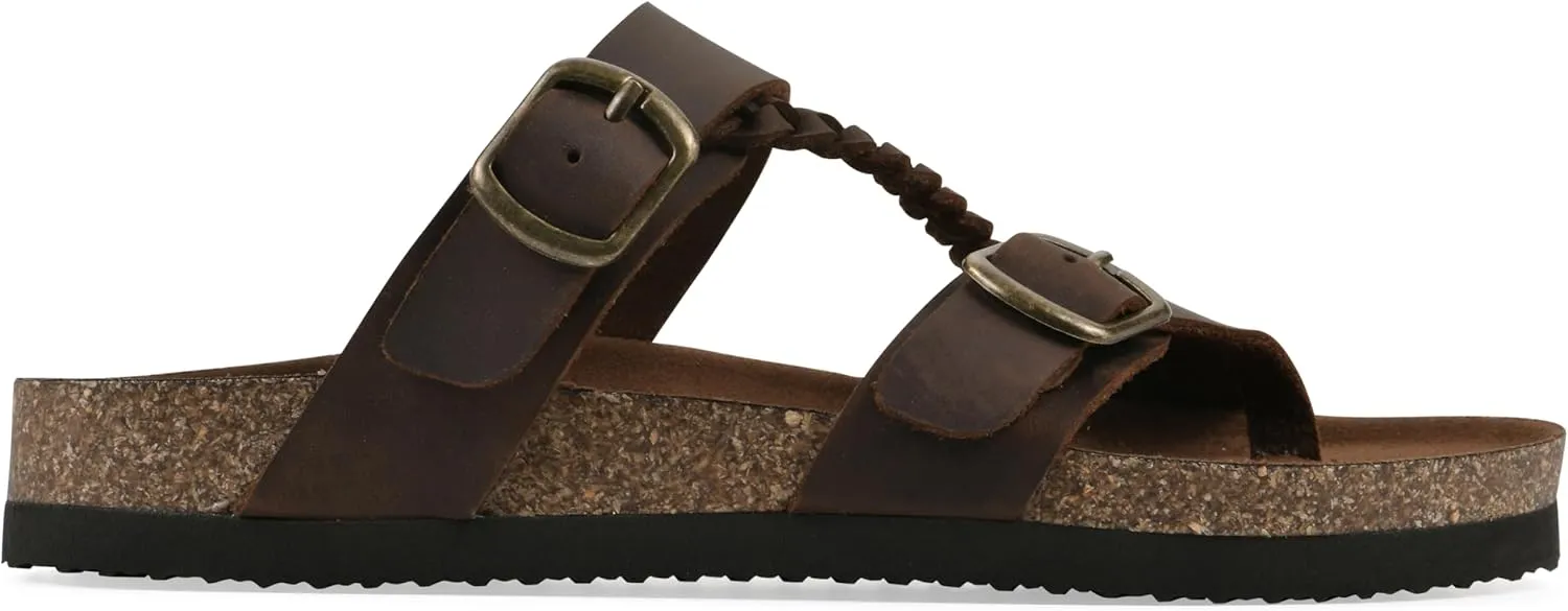 WHITE MOUNTAIN Women's Hammy Braided Signature Comfort-Molded Footbed Sandal