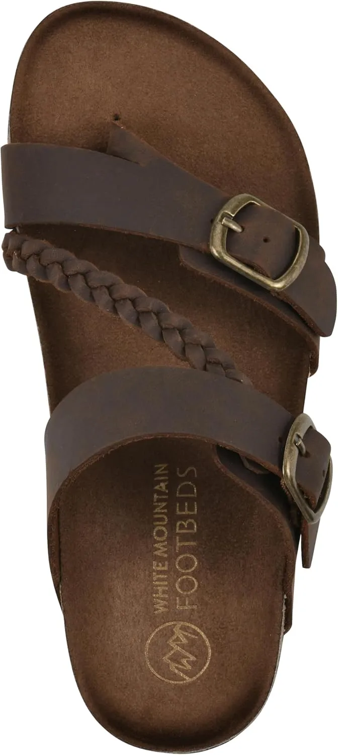 WHITE MOUNTAIN Women's Hammy Braided Signature Comfort-Molded Footbed Sandal