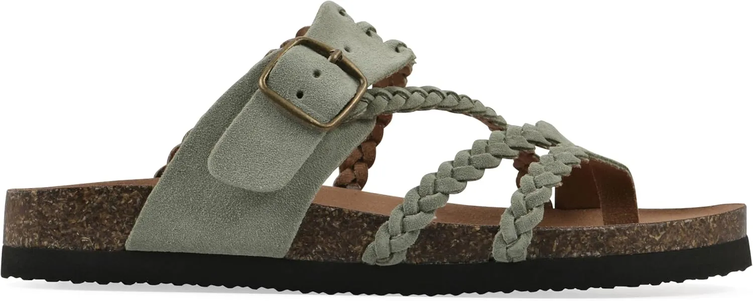 WHITE MOUNTAIN Women's Hayleigh Braided Signature Comfort-Molded Footbed Sandal