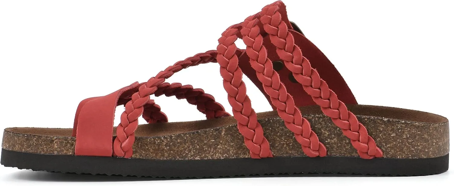 WHITE MOUNTAIN Women's Hayleigh Braided Signature Comfort-Molded Footbed Sandal