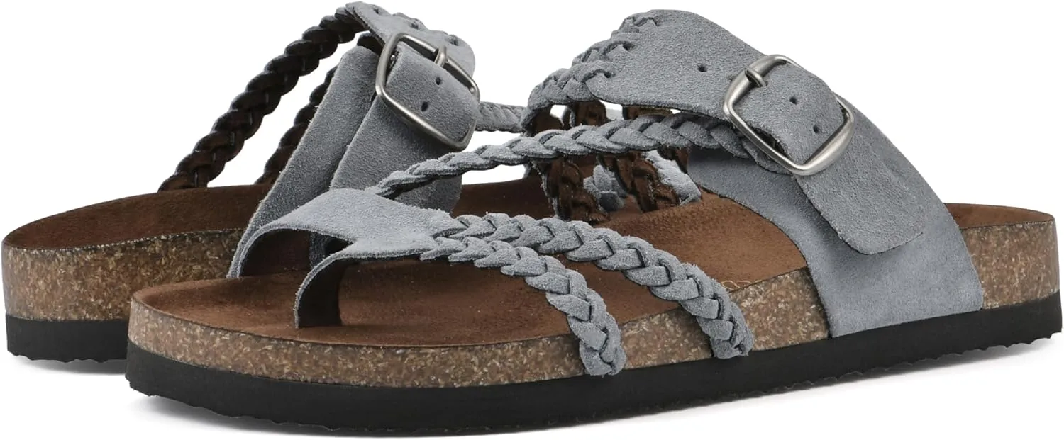 WHITE MOUNTAIN Women's Hayleigh Braided Signature Comfort-Molded Footbed Sandal