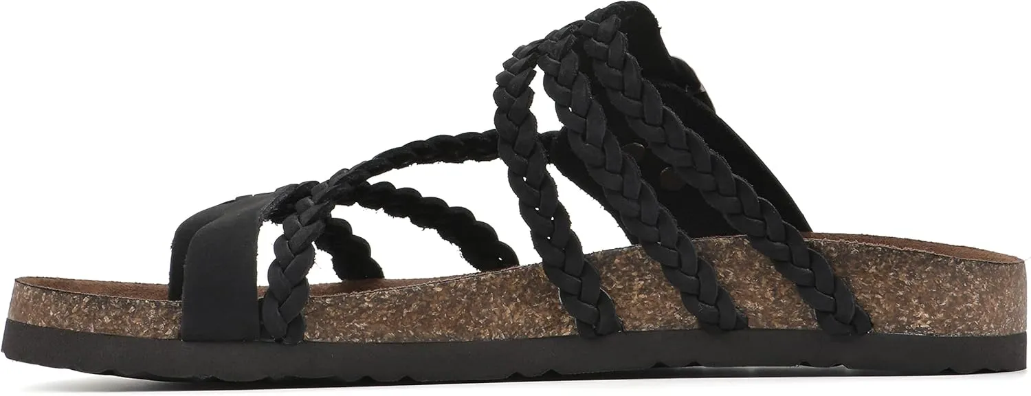 WHITE MOUNTAIN Women's Hayleigh Braided Signature Comfort-Molded Footbed Sandal