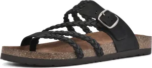 WHITE MOUNTAIN Women's Hayleigh Braided Signature Comfort-Molded Footbed Sandal
