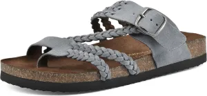 WHITE MOUNTAIN Women's Hayleigh Braided Signature Comfort-Molded Footbed Sandal