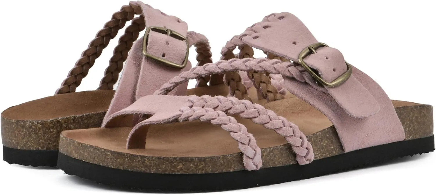 WHITE MOUNTAIN Women's Hayleigh Braided Signature Comfort-Molded Footbed Sandal
