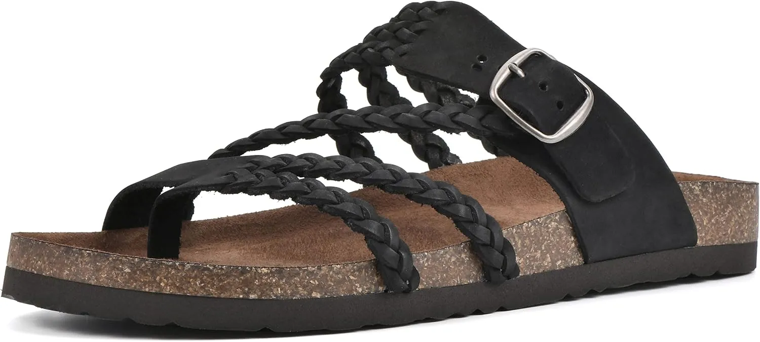 WHITE MOUNTAIN Women's Hayleigh Braided Signature Comfort-Molded Footbed Sandal