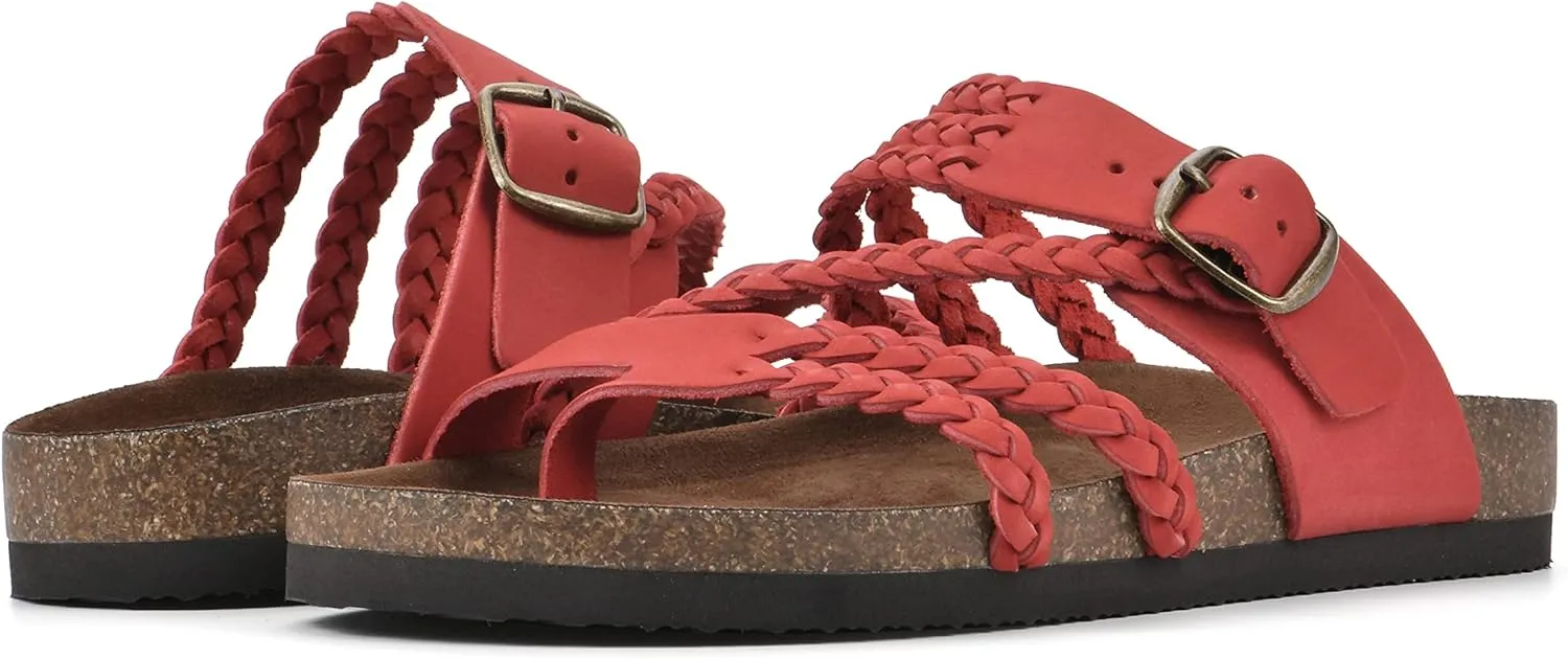 WHITE MOUNTAIN Women's Hayleigh Braided Signature Comfort-Molded Footbed Sandal