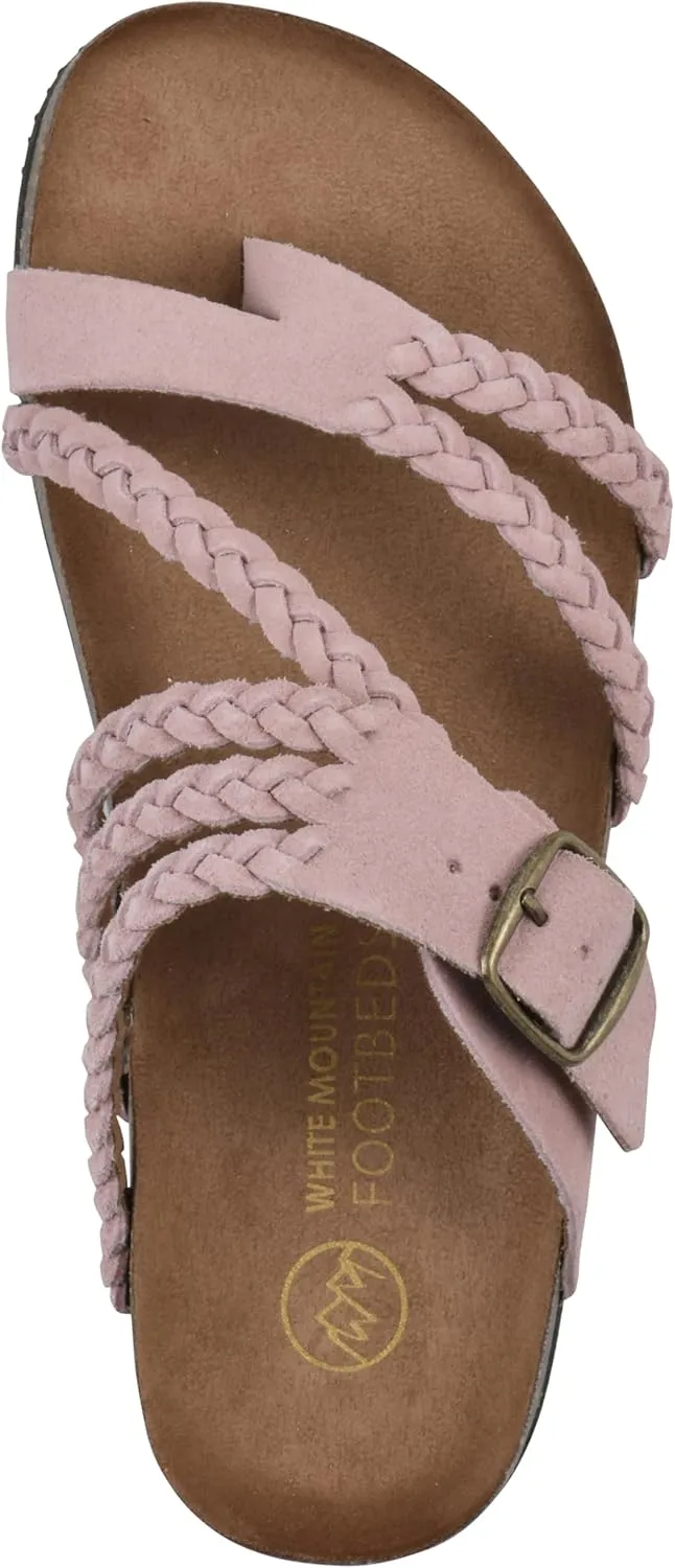 WHITE MOUNTAIN Women's Hayleigh Braided Signature Comfort-Molded Footbed Sandal
