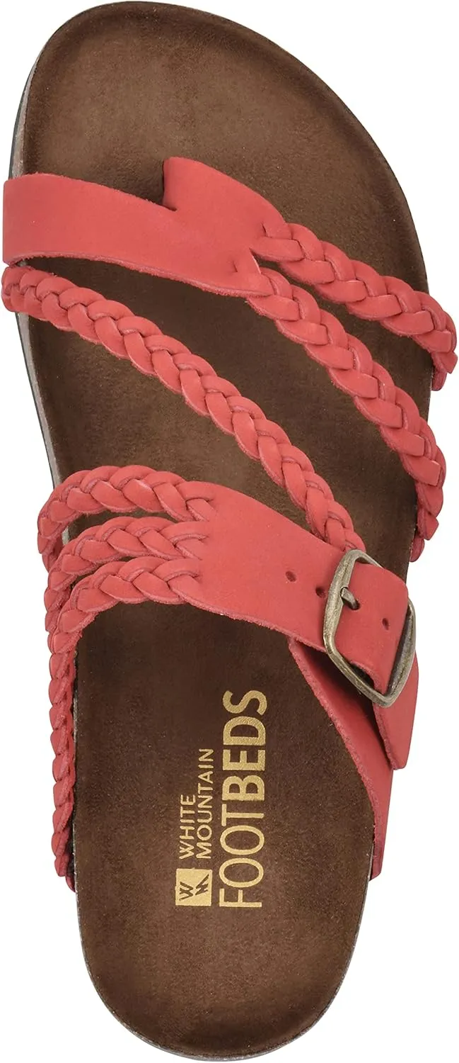 WHITE MOUNTAIN Women's Hayleigh Braided Signature Comfort-Molded Footbed Sandal