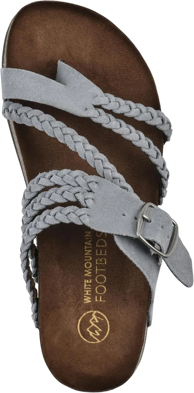 WHITE MOUNTAIN Women's Hayleigh Braided Signature Comfort-Molded Footbed Sandal