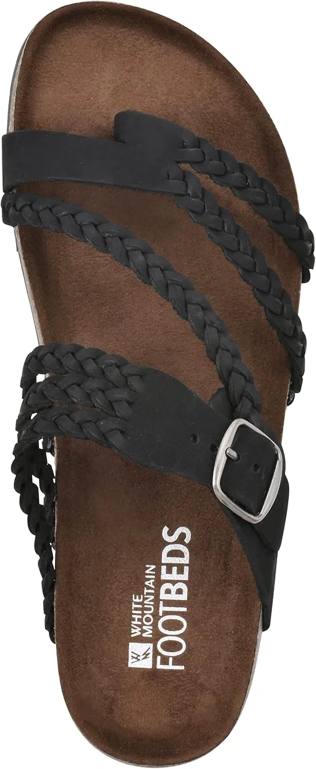 WHITE MOUNTAIN Women's Hayleigh Braided Signature Comfort-Molded Footbed Sandal