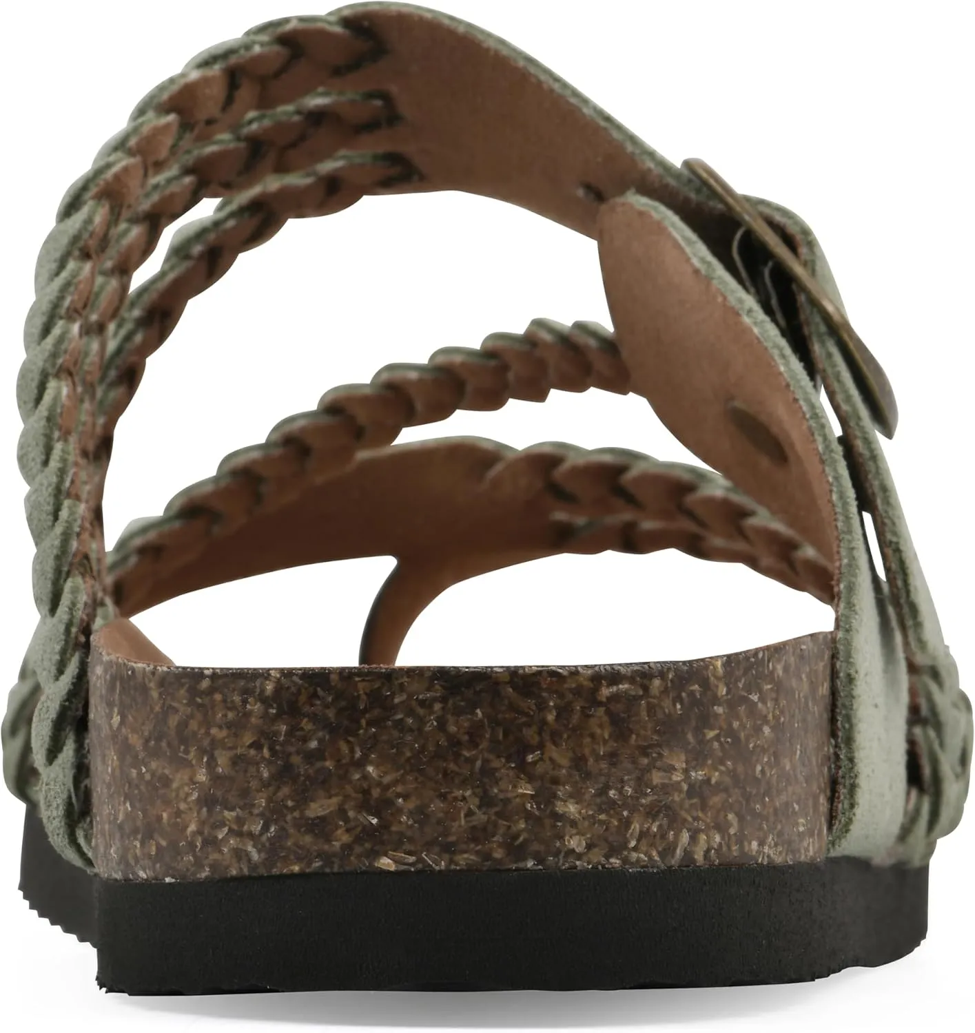 WHITE MOUNTAIN Women's Hayleigh Braided Signature Comfort-Molded Footbed Sandal