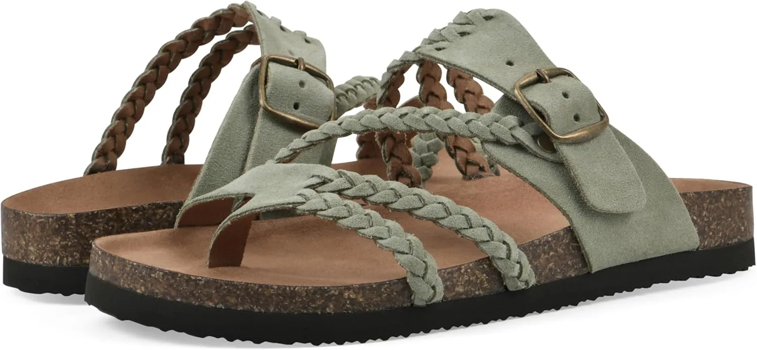WHITE MOUNTAIN Women's Hayleigh Braided Signature Comfort-Molded Footbed Sandal
