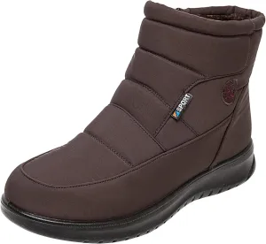 Winter Shoes Womens Ankle Boots Ladies Snow Boots Winter Warm Fur Lined Booties Thickening Zip Flat Outdoor Booties Anti-slip