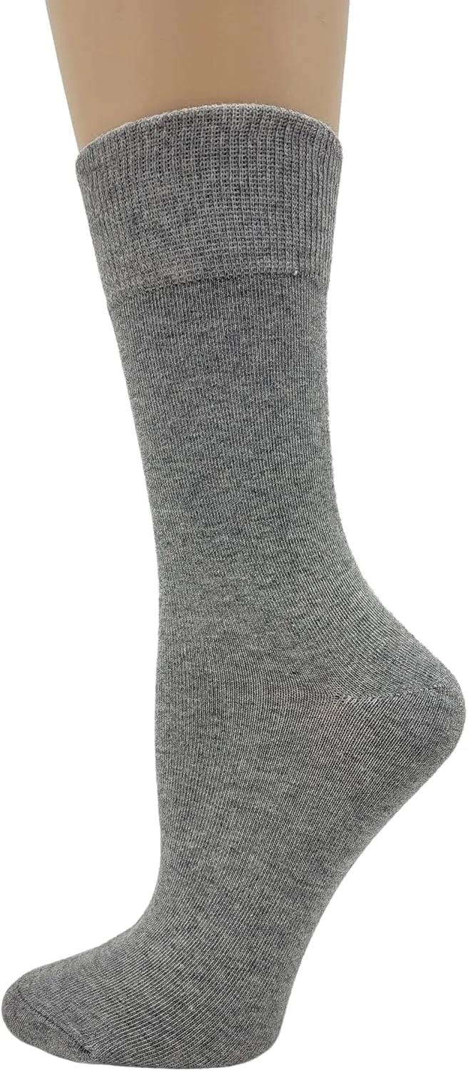 Winterlace Womens Soft Bamboo Rayon Viscose Dress Socks, 6 Pairs Trouser Socks Premium Thin Crew Socks Bulk Pack