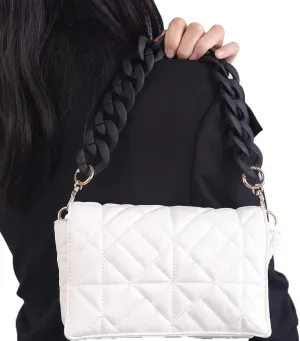 Wiwpar Acrylic Bag Straps Chunky Chains Flat Chain Strap Bag Handle Straps Replacement Purse Chain for Women's Handbags