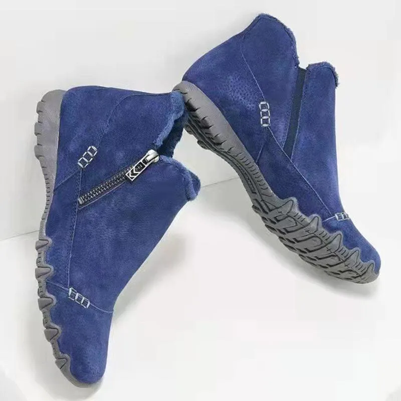 Women Casual Relaxed Fit Suede Boots
