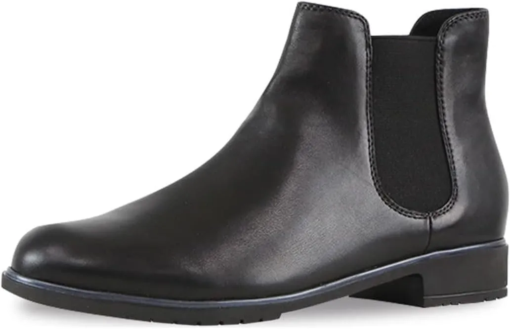 Women Classic Round Toe Flat Heel Chelsea Ankle Boots Elastic Side Zipper Comfortable Daily Wear Booties Size 4-16 US
